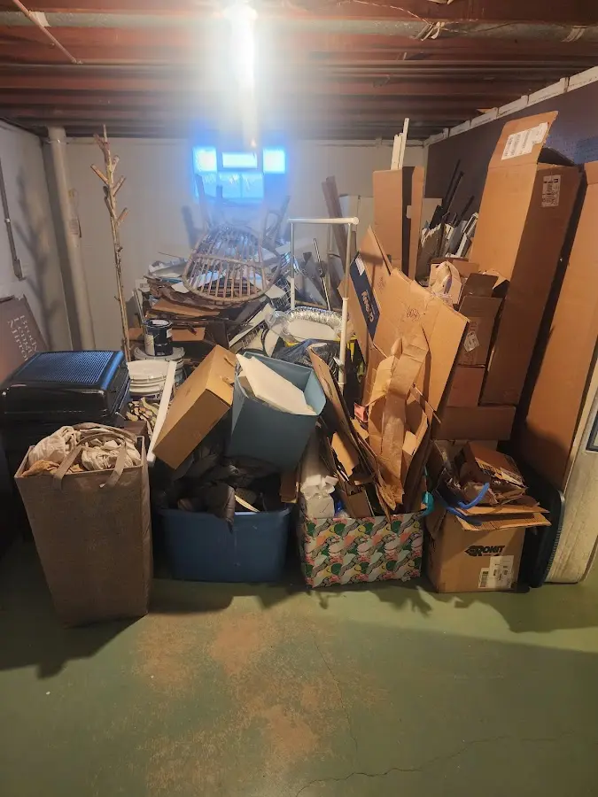 Roll-off dumpster container at job site for Cleanout Dumpster Rental in Nephi